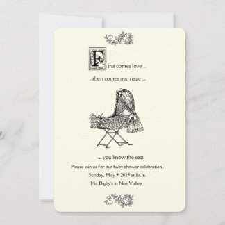 Invitación Baby Shower invita al libro de cuentos sobre matri