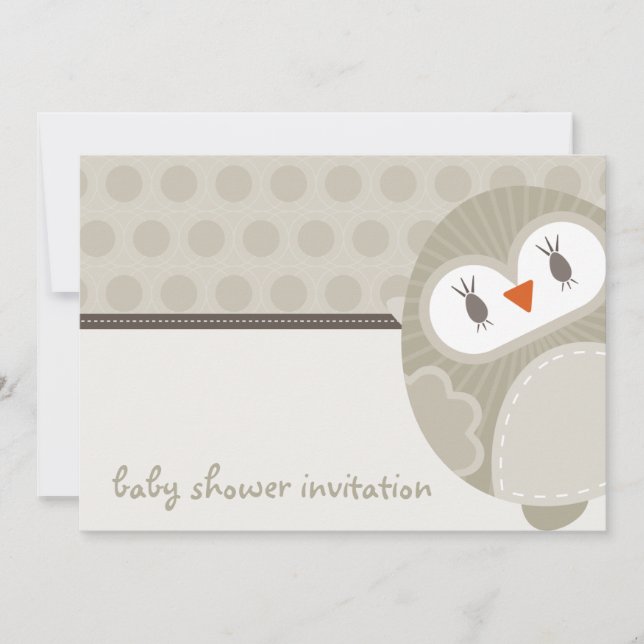 Invitación BABY SHOWER INVITA :: búho bailarín 9L (Anverso)