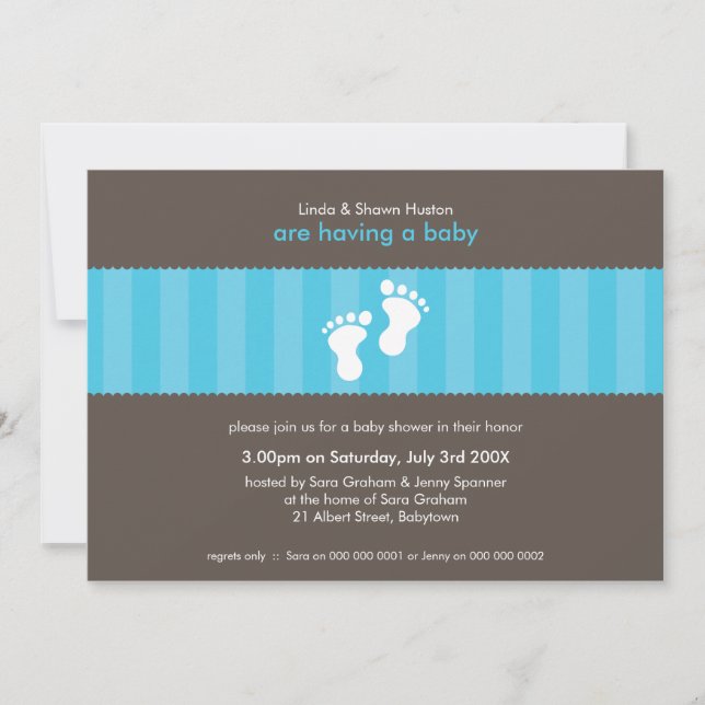 Invitación BABY SHOWER INVITA :: feliz pie 4L (Anverso)