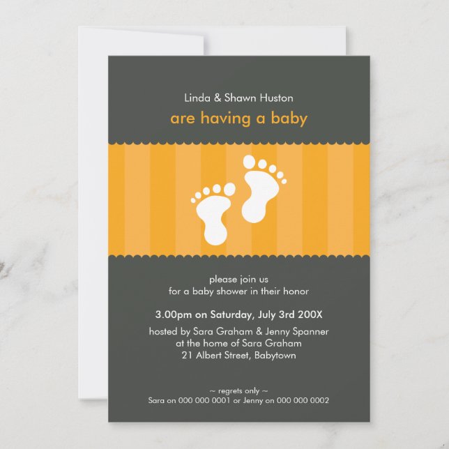 Invitación BABY SHOWER INVITA :: feliz pie 7P (Anverso)