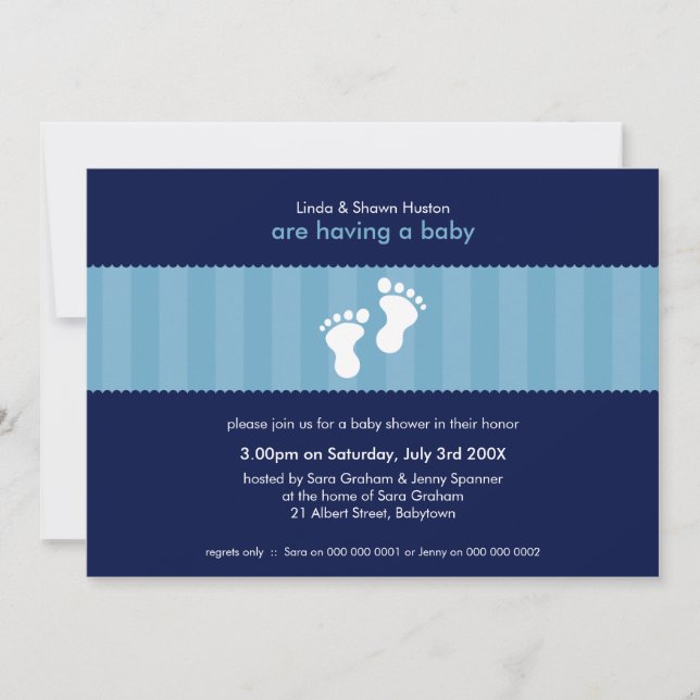 Invitación BABY SHOWER INVITA :: feliz pies 3L (Anverso)