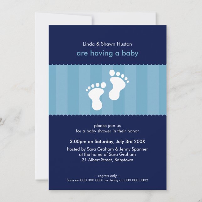Invitación BABY SHOWER INVITA :: feliz pies 3P (Anverso)