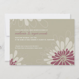 Invitación BABY SHOWER INVITA :: flor moderna 5L