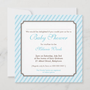 Invitación BABY SHOWER INVITA :: franjas de caramelo 2SQ