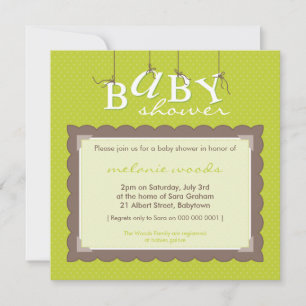 Invitación BABY SHOWER INVITA :: letras de bebé 2SQ