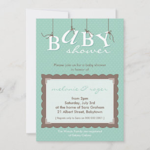 Invitación BABY SHOWER INVITA :: letras de bebé 6P