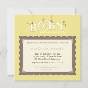 Invitación BABY SHOWER INVITA :: letras de bebé 7SQ