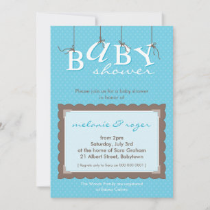Invitación BABY SHOWER INVITA : letras de bebé 8P