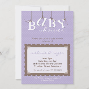 Invitación BABY SHOWER INVITA :: letras de bebé 9P