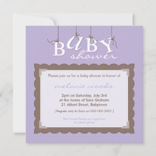 Invitación BABY SHOWER INVITA :: letras de bebé 9SQ
