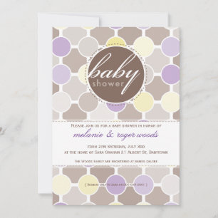 Invitación BABY SHOWER INVITA : manchas de color mareado 8P