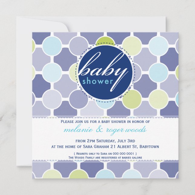 Invitación BABY SHOWER INVITA :: manchas difusas 6SQ (Anverso)