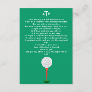 Invitación Baby Shower invita para la excursión del golf del
