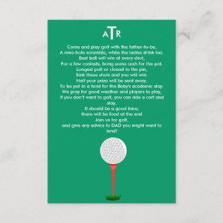 Invitación Baby Shower invita para la excursión del golf del