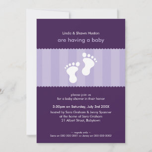 Invitación Baby Shower INVITA : pie feliz 15P