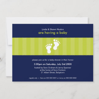 Invitación BABY SHOWER INVITA :: pies felices 12L