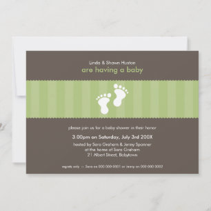 Invitación BABY SHOWER INVITA :: pies felices 13L