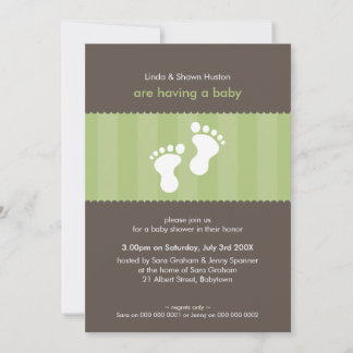 Invitación BABY SHOWER INVITA :: pies felices 13P