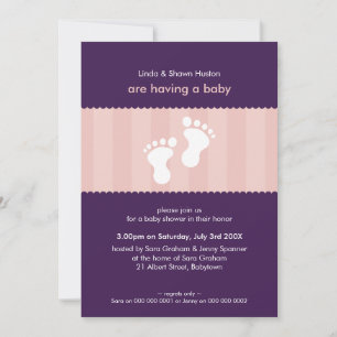 Invitación Baby Shower INVITA : pies felices 16P