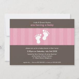 Invitación Baby Shower INVITA : pies felices 1L