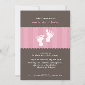 Invitación BABY SHOWER INVITA :: pies felices 1P