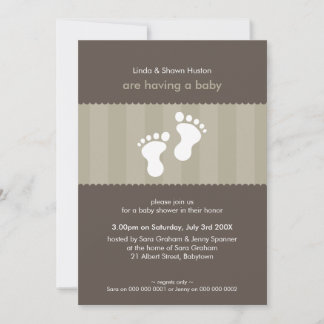 Invitación BABY SHOWER INVITA :: pies felices 8P