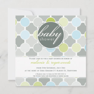 Invitación BABY SHOWER INVITA :: puntos difusos 1SQ