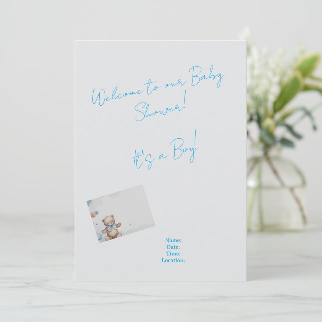 Invitación Baby Shower invitation (Anverso de pie)