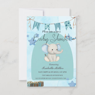 Invitación Baby Shower Invitation for Boy –Customizable