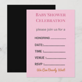 Invitación Baby Shower Invitation Gender Reveal | Modern