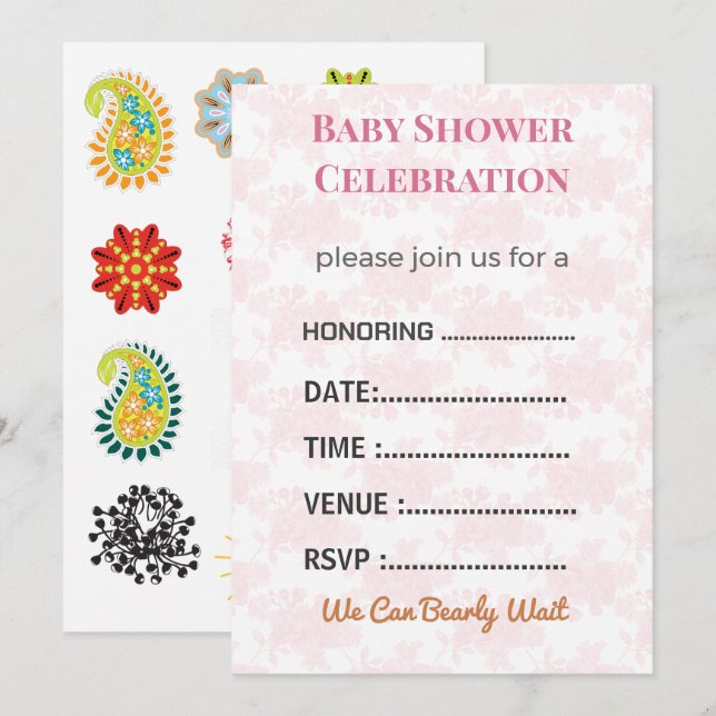 Invitación Baby Shower Invitation Gender Reveal | Modern (Anverso / Reverso)