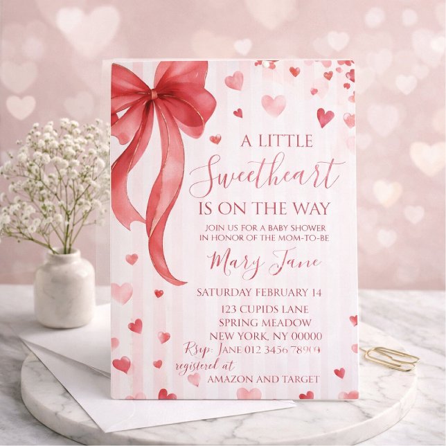 Invitación Baby shower invitation "Little Darling", Valentine (Subido por el creador)