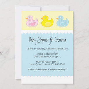 Invitación Baby Shower Invitations with Ducks