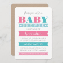 BABY SHOWER INVITE género moderno revelar azul ros