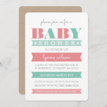 BABY SHOWER INVITE género moderno revelar la menta