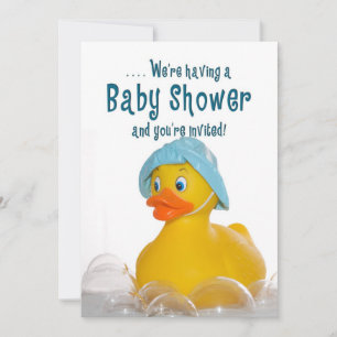 INVITACIÓN BABY SHOWER INVITE - PATO DE GOMA