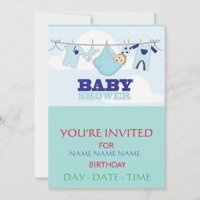 Invitación Baby Shower INVITES (Anverso)