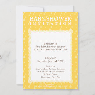 Invitación BABY SHOWER INVITES :: la lluvia cae 10P