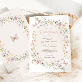Invitación Baby Shower Jardín de flores silvestres de primave