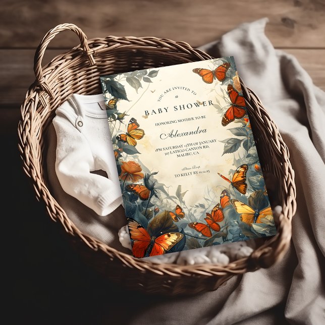 Invitación Baby Shower Jardín de Mariposas (Subido por el creador)