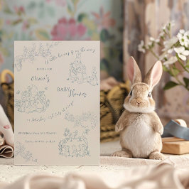 Invitación Baby Shower, la madre de Peter Rabbit