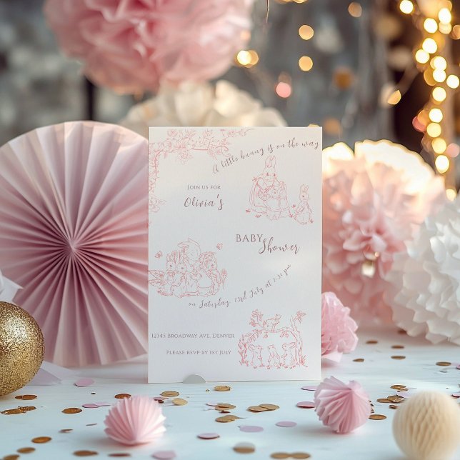 Invitación Baby Shower, la madre de Peter Rabbit (Subido por el creador)