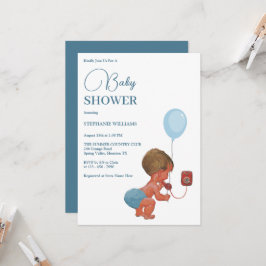 Invitación Baby Shower "Little Boy Calling"