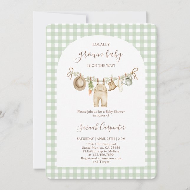 Invitación Baby Shower local (Anverso)