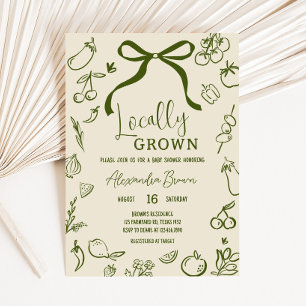 Invitación Baby Shower local de Sage