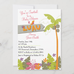 Invitación Baby Shower Luau