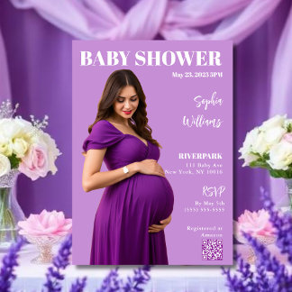 Invitación Baby Shower Magazine Cover