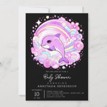 Baby Shower mágico de fantasía delfín