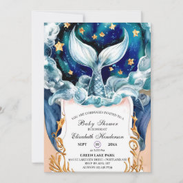 Invitación Baby Shower mágico de la sirena