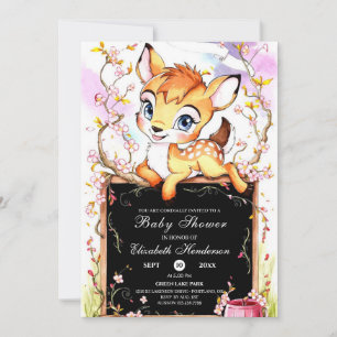 Invitación Baby Shower mágico Fawn